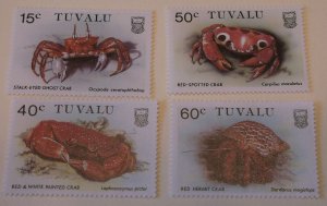 Tuvalu 348-51  MNH Cat $3.80 Fish, Crab Topical