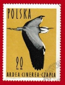 POLAND SCOTT#1235 1964 90g GREY HERON - USED