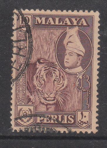 Malaya Perlis 1957 Sc 34 10c Used