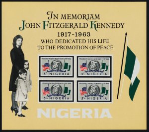 Nigeria 161a MNH John F Kennedy, Jaqueline Kennedy, Flags