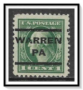 US Precancel #498 Warren PA Used
