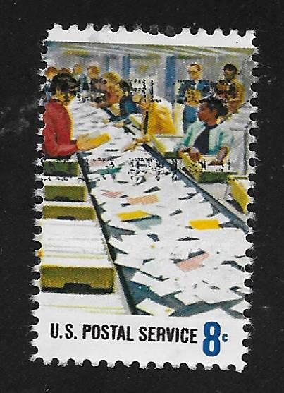 SC# 1491 -  (8c) - Postal Employees, letter facing, Used