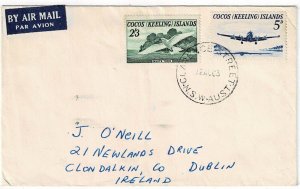 Cocos (Keeling) Islands 1963 airmail cover to Ireland