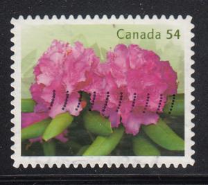 Canada 2009 used Scott #2320 54c Minas Maid rhododendron ex booklet
