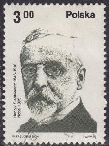 Poland 2517 Henryk Sienkiewicz, Nobel Prize Winner 3.00zł 1982