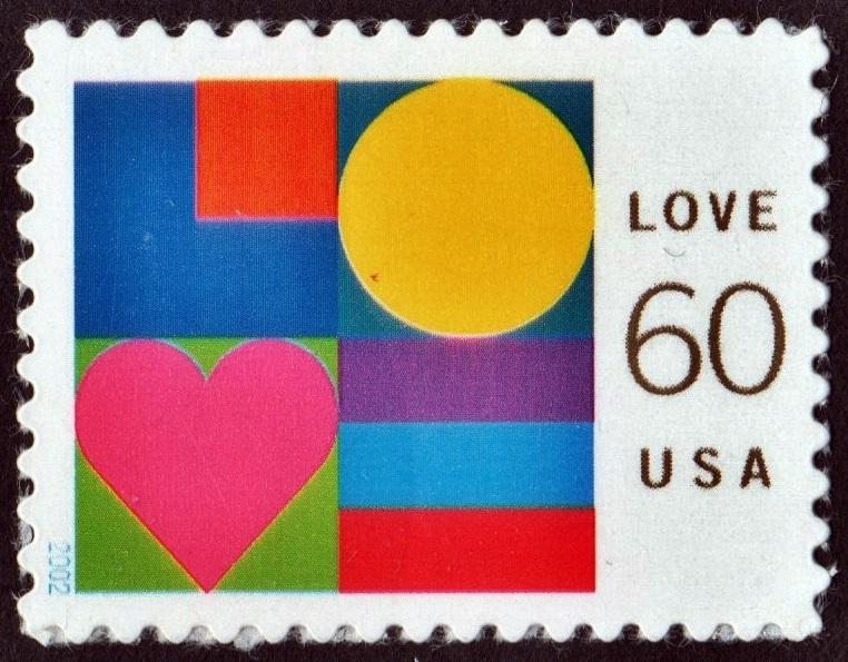 SC#3658 60¢ Love Single (2002) SA