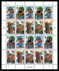 PCBstamps   US #3083/3086 Sheet $6.40(20x32c)Folk Heroes, MNH, (4)