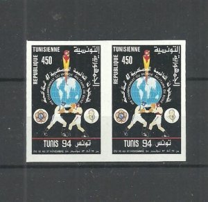 1994 - Tunisia- Imperforated stamps- 41st Military Boxing World Championship