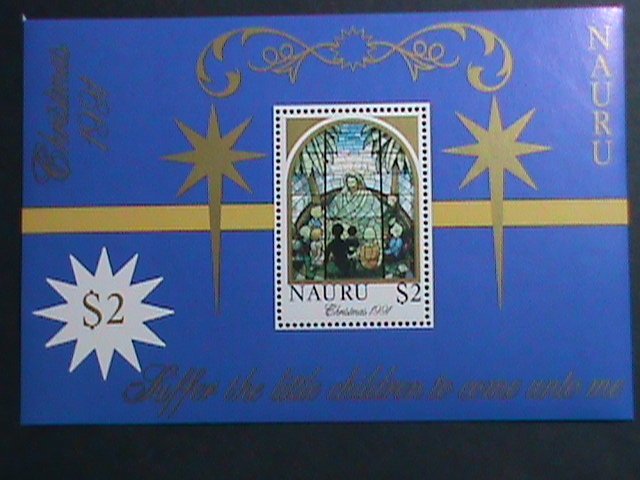 ​NAURU-1991-SC#395-STAIN GLASS WINDOW-ALL THE CHILDREN COME WITH ME- MNH S/S