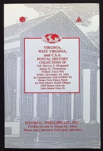 Virginia, West Virginia and C.S.A. Postal History Collections of Sheppard