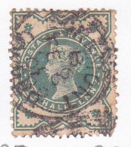 UK #125 Victoria 1/2p blue - green 1900