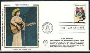 United States, Scott cat. 1755. Singer Jimmie Rodgers. Silk First day cover. ^