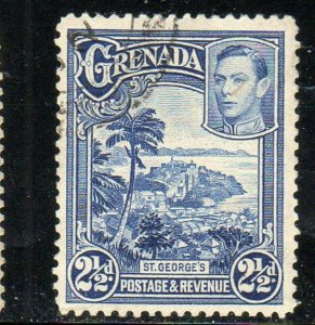 GRENADA #136 1935 2 1/2p KING GEORGE VI & VIEW OF ST .GEORGE F-VF USED c