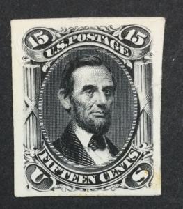 US #108P4 PLATE PROOF ON CARD $ LOT #1062