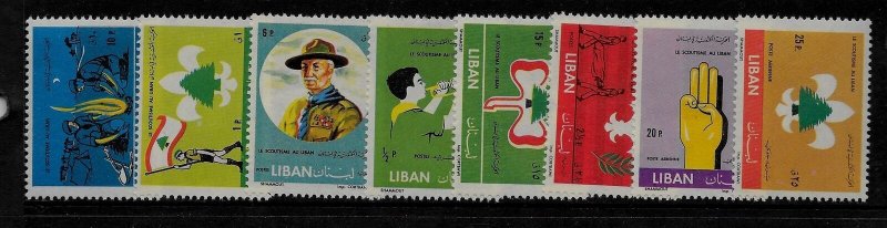 LEBANON Sc 376-80,C331-3 NH issue of 1962 - SCOUTS 