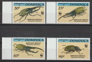 DOMINICA 1994 WWF SG SG 1799/802 MNH