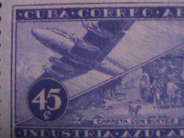 ​CUBA 1954-AIRMAIL-SC#C104 VERY OLD-AIR PLANE & OX CART MNH -VERY FINE