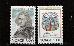 Norway  Scott#  978-979  MNH  (1990 Tordenskiold)