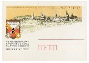 Poland 1993 Postal Stationary Postcard Stamp MNH The canonic law Congress