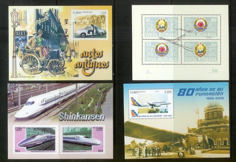 WORLDWIDE (190) Souvenir Sheets & Mini-Sheets ALL Mint Never Hinged