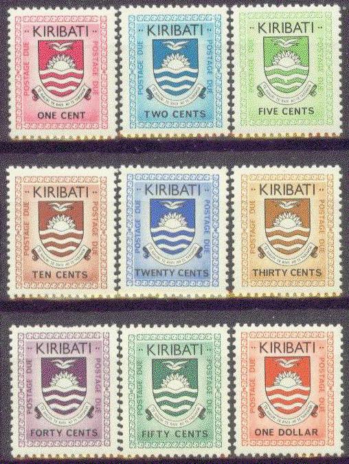 KIRIBATI J1-9 MNH 1981 POSTAGE DUES