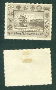 Denmark. Poster Stamp  MH With 14 Diff Temperance Movement Associations IOGT