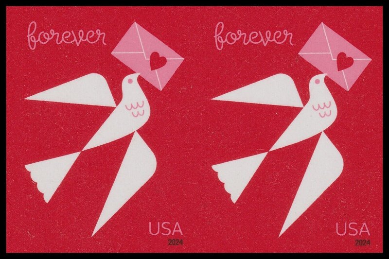 US 5826a Love imperf NDC horz pair MNH 2024