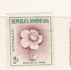 DOMINICAN REP. DOMINICANA 489 VFU REPRINTS FLOWER L769
