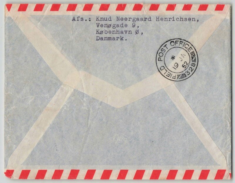 Denmark 1952 Scouts Airmail Military Cover Copenhagen to Germany