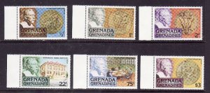 Grenada Grenadines-Sc#256-61-unused NH set-Alfred Nobel-Peace Medal-1978-