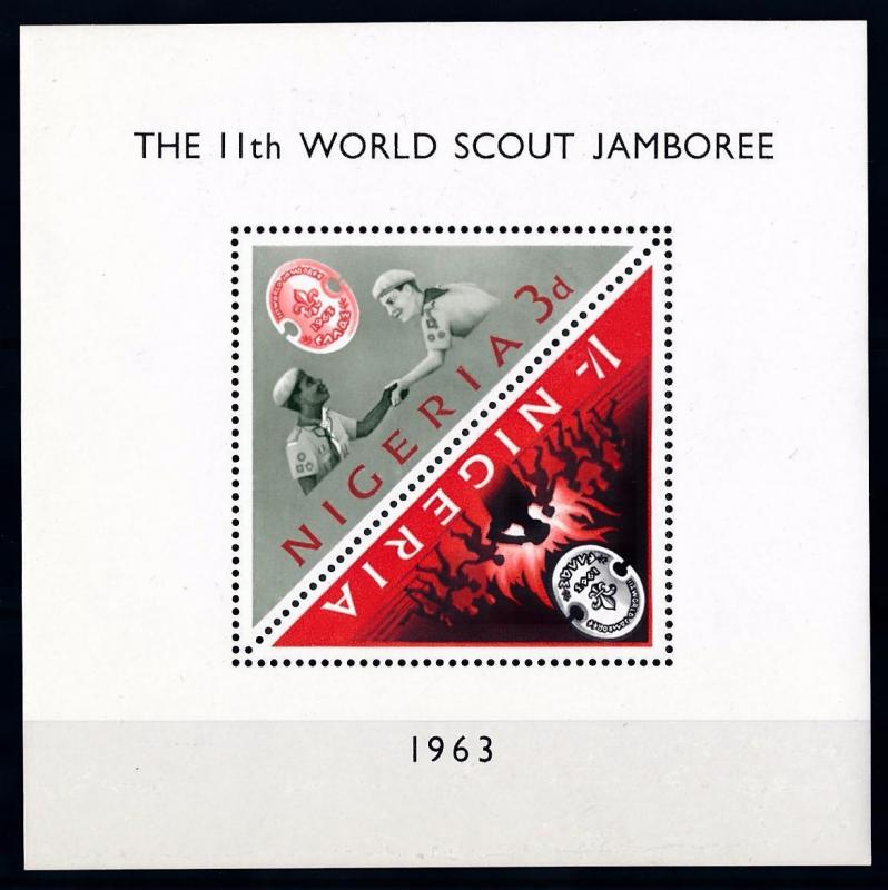 [66609] Nigeria 1963 Scouting Jamboree Pfadfinder Triangles Souvenir Sheet MNH