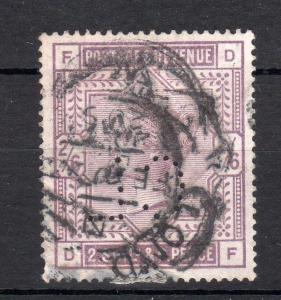 QUEEN VICTORIA 2/6 USED WITH 'CL' PERFIN