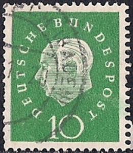 Germany #794 10pf President Theodor Heuss used XF