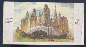 1933 Chicago iL USA Piccard Balloon Stratosphere Flight Airmail Cover Century