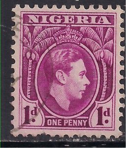 Nigeria 1938 - 51 KGV1 1d Bright Purple Used SG 50b ( D166 )