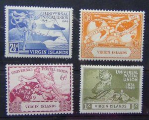 British Virgin Islands 1949 Universal Postage Union UPU set MNH