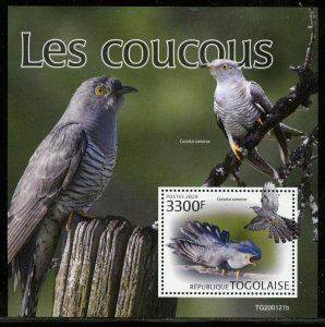 TOGO 2020 CUCKOOS  SOUVENIR SHEET MINT NEVER HINGED