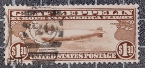 Scott C14 $1.30 Graf Zeppelin Used Nice Stamp SCV $360.00