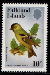 FALKLAND ISLANDS QEII SG434, 1982 10p Siskin WMK UPRIGHT, NH MINT. Cat £32.