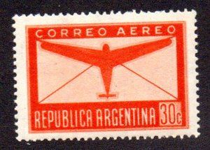 ARGENTINA C38 MNH SCV $5.00 BIN $3.00 AIRPLANE