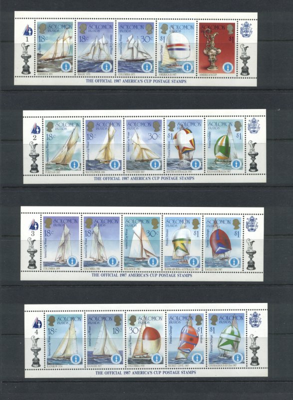Solomon Islands 570-4, 575  MNH cgs
