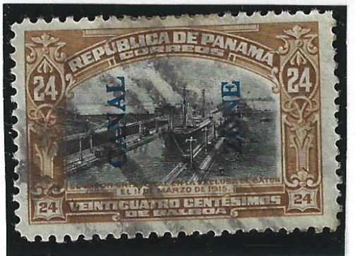 Canal Zone Scott #51  Used 24c Blue O/P 2019 CV $13.00