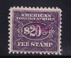 RK40 VF used consular revenue stamp with nice color cv $ 210 ! see pic !