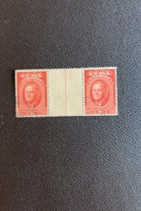 Cuba #406 gutter pair used Roosevelt