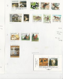 Finland Collection on 3 Pages, All Different Semi Postals, 1979-1998