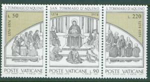 VATICAN Scott 557a MNH** 1974 St. Thomas Acquinas strip 