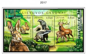 COLOR PRINTED LITHUANIA 1990-2019 STAMP ALBUM PAGES (103 illustrated pages)