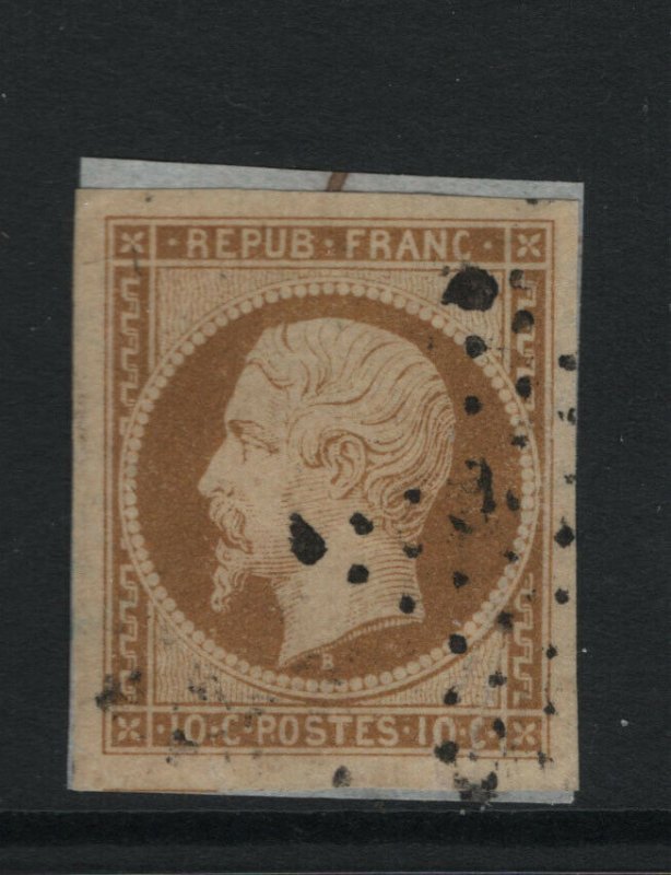 France #10 Very Fine Used On Piece