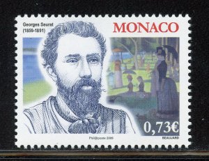 Monaco 2551 MNH, Georges Seurat, Painter Issue from 2009.