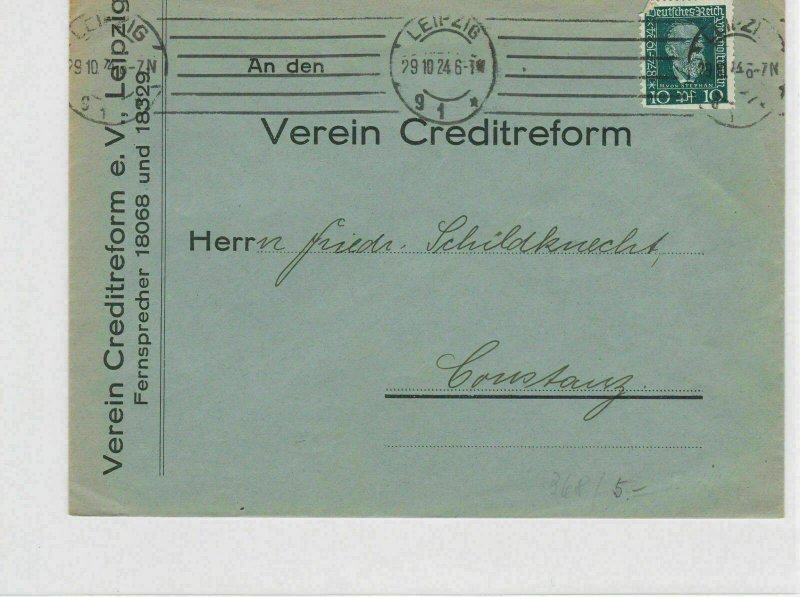 German Postal History Stamps Cover Ref: R4661